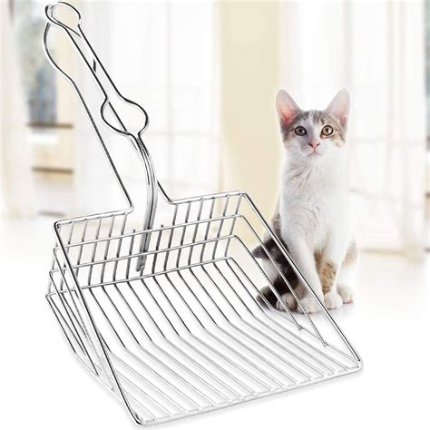 metal litter box scooper|heavy duty litter scooper.